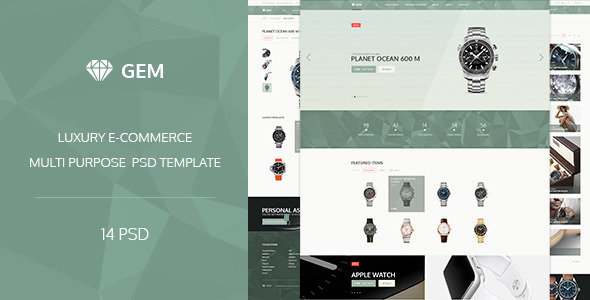 Gem — Luxury E-Commerce PSD theme