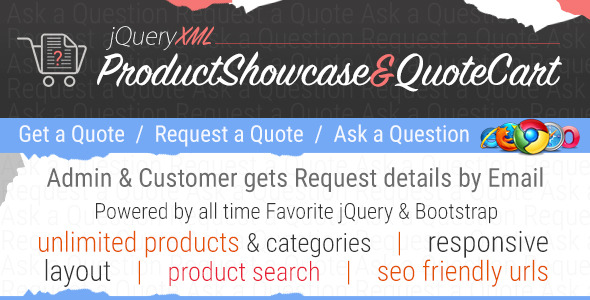 JQuery XML Product Showcase & Quote Cart