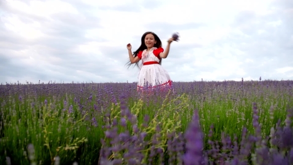 Girl In a Field Of Lavender Fun Screams And Slaps