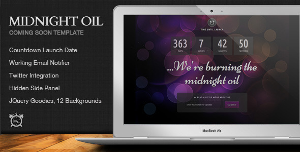 Midnight Oil - Coming Soon Html Template