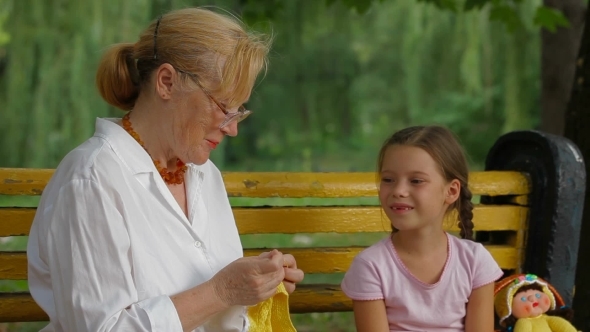 Hand Crafting In A Park