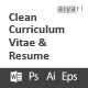 Clean Curriculum Vitae & Resume V1 - GraphicRiver Item for Sale