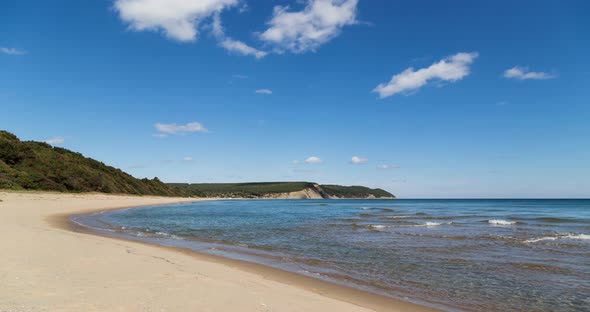 Beautiful Beach on the Bulgarian Black Sea Coast in Summer