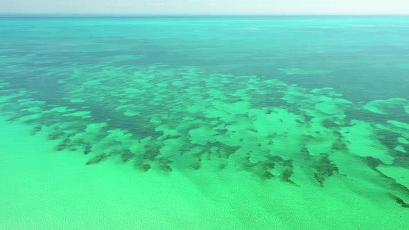 Beautiful South Florida reef waters nature landscape aerials