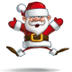 Happy Santa - Jumping with Open Hands - GraphicRiver Item for Sale