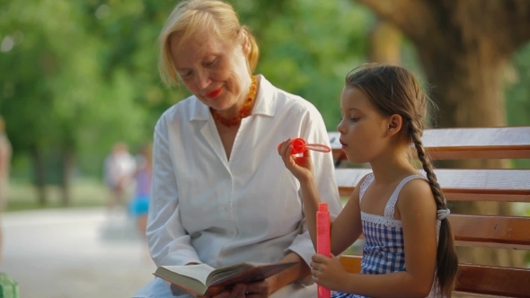 Reading To Granddaughter