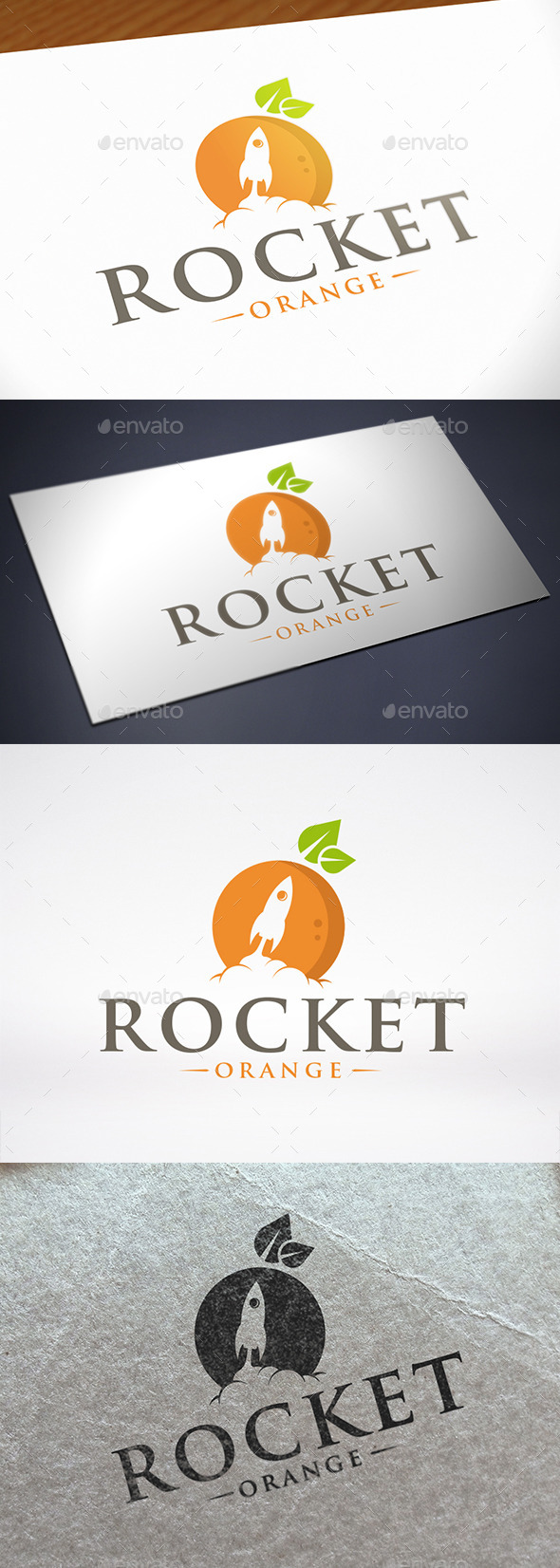 Orange Rocket Logo Template