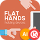 Flat Hands Holding Devices - GraphicRiver Item for Sale
