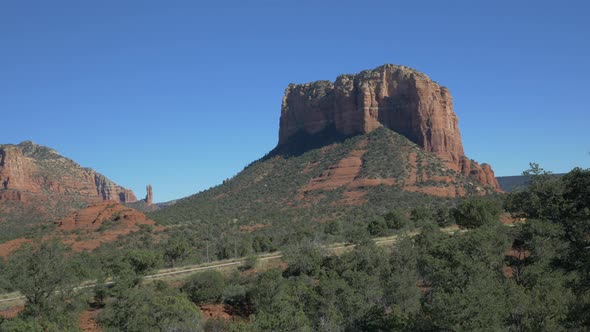 Aerial view of the Courthouse Butte