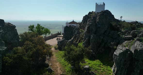 Stunning view of a church on the top of a hill