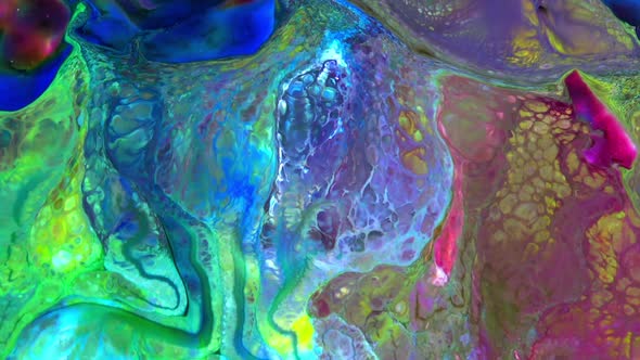 Abstract Colorful Sacral Liquid Waves Texture 175