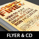 Gospel Fire Church Flyer Ticket CD Template