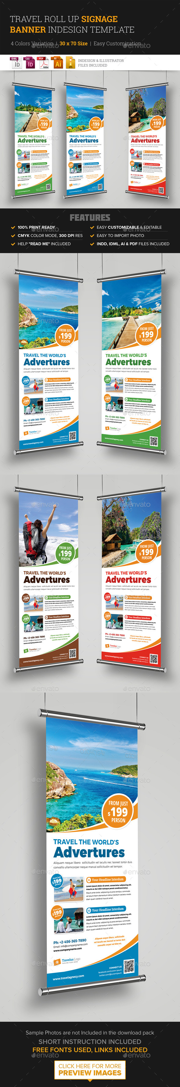 Roll Up Indesign Graphics Designs Templates From Graphicriver