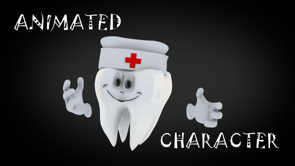 Animated Tooth Character  alt