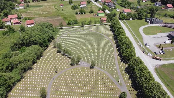 Flying Above The Graves Of Murdered Men And Young Boys In Potocari, Srebrenica  V5