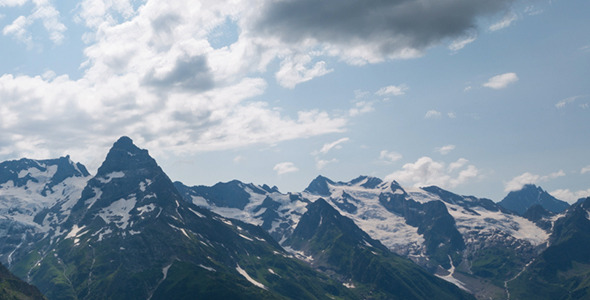 Capped Mountains in the Snow with Alpine Meadows 2