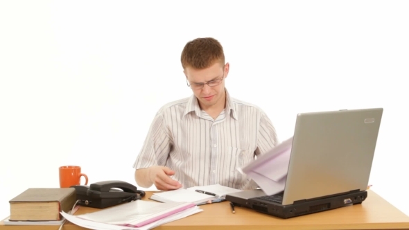 Man Working In Office alt