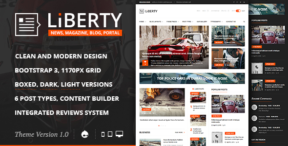 Liberty News - Magazyn, Blog Drupal Theme