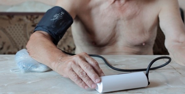 Old Man Measures The Pressure alt