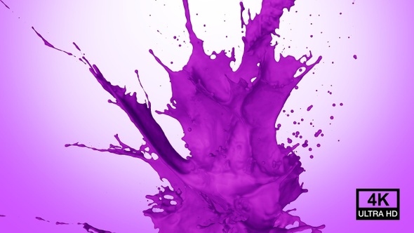 Purple Paint Splash 4K