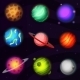 Set of 9 Colorful Planets - GraphicRiver Item for Sale