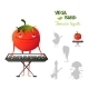 Smiley Tomato Playing Synth - GraphicRiver Item for Sale