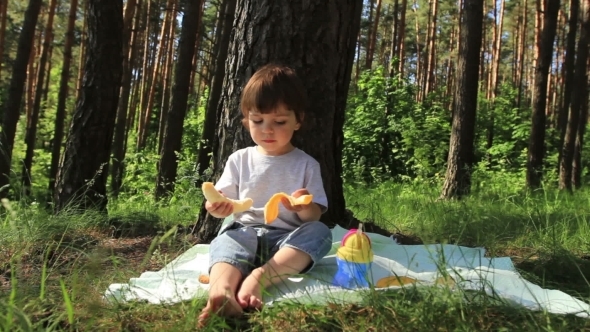 a Child With a Mouth Full Of Cookies