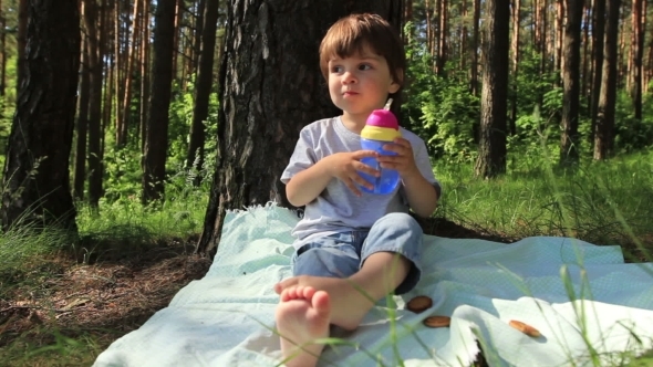 Child Eats In The Trees