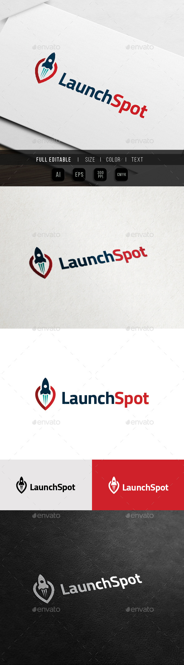 Launch Spot - Launching Target - Locator Logo