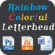 Rainbow 2 Colourful Letterhead - GraphicRiver Item for Sale