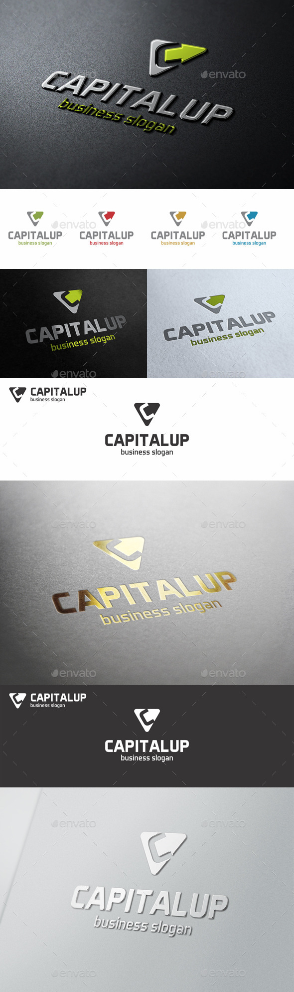 Capital Up Arrow C Logo Letter