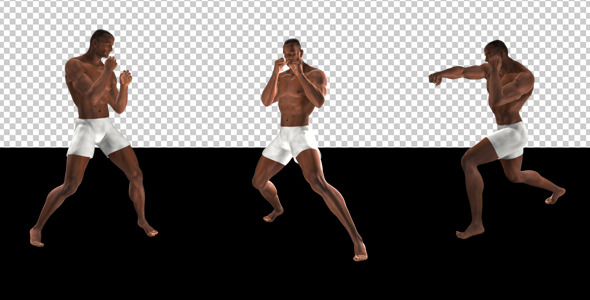 Fight Club Boxing - Black Male - Pack of 6 alt