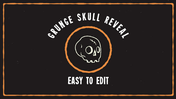 Grunge Skull Logo Reveal