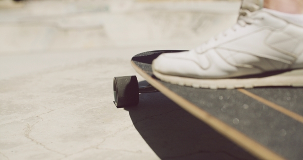 Male Foot On a Skateboard