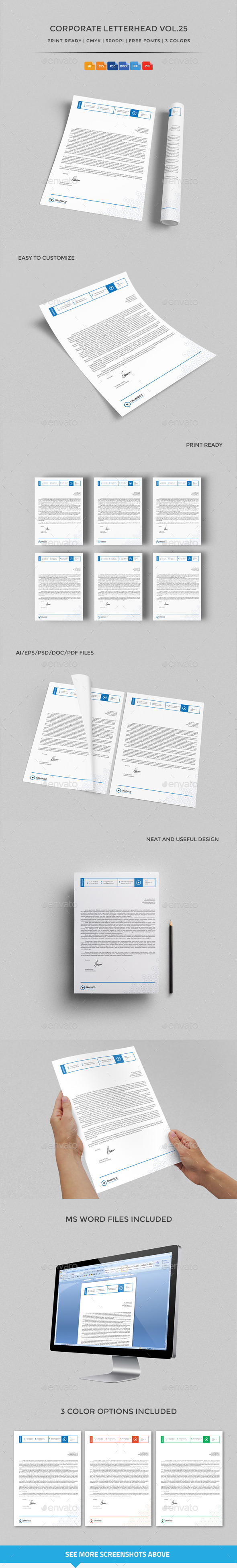 Corporate Letterhead vol.25 with MS Word DOC/DOCX