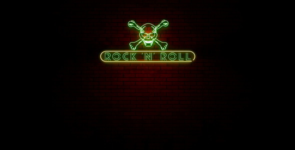 Rock N Roll Neon Lght Sign alt