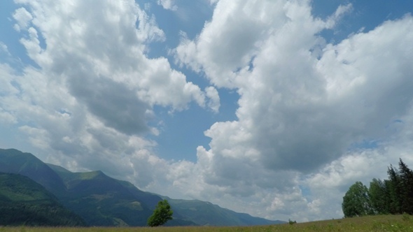 Cloudy Sky in Mountains