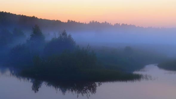 Fog on River