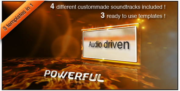 High Energy Action Pack - 3 Audio Driven Templates
