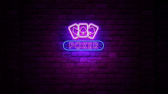 Poker Cards Neon Sign