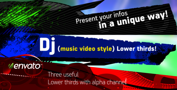 DJ (music video) Lower Third pack