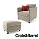 Crate and Barrel Dryden Chair and Ottoman - 3DOcean Item for Sale