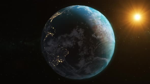 Realistic Earth Planet 4K Loop