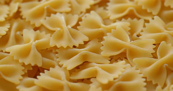 Dry uncooked farfalle