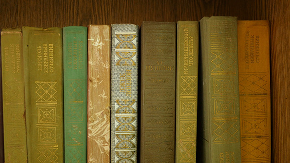 Old Books On The Shelf