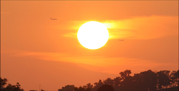 Setting Sun and Aeroplanes