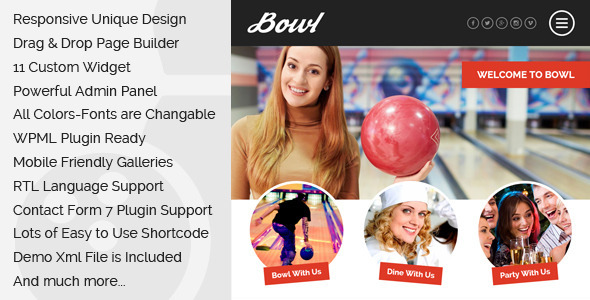 Bowl – Responsive Bowling Center WordPress Theme