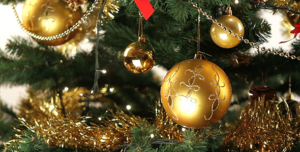 Christmas Tree Decoration Close Up
