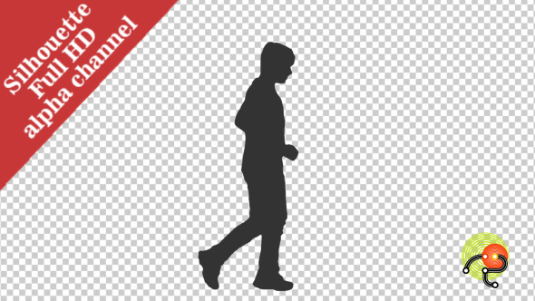 Silhouette of a Running Boy