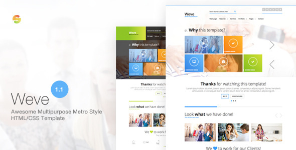 Weve - Responsive Metro Style HTML/CSS Template